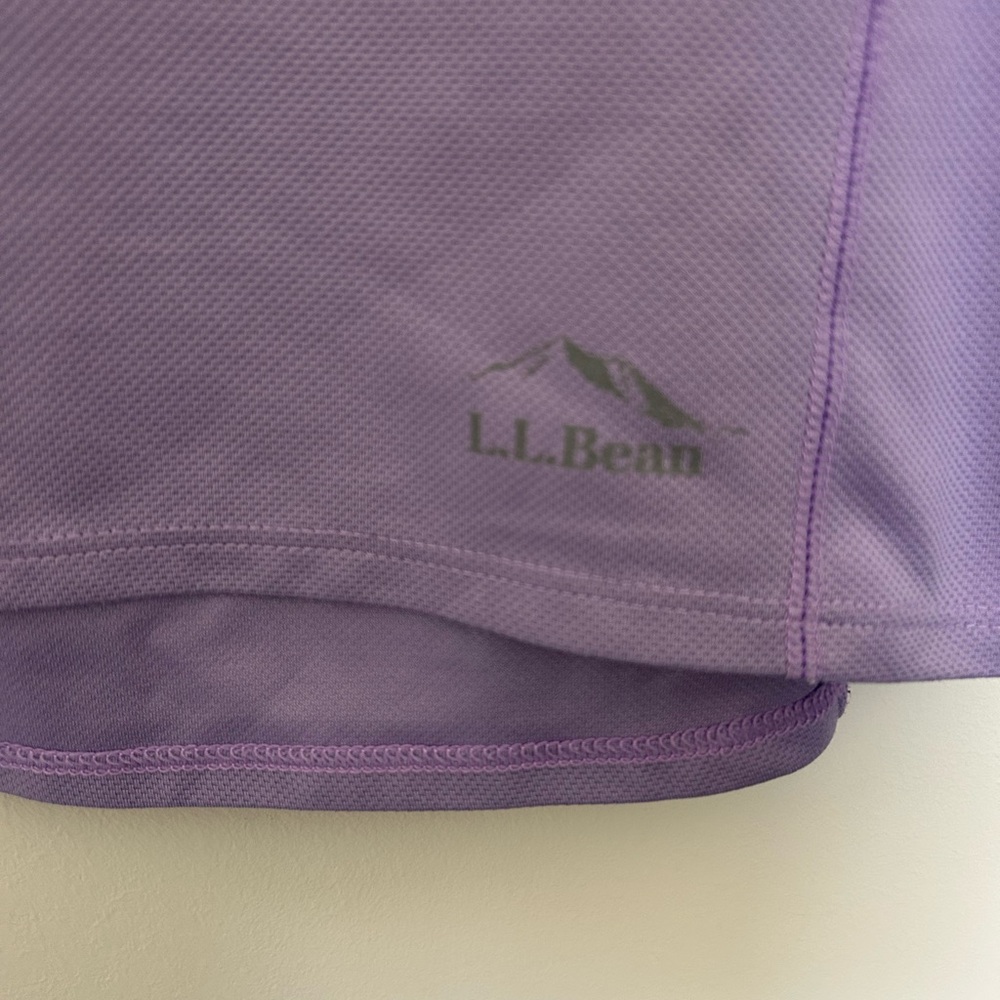 L.L. Bean Athletic Tank Top Purple Small Back Zip Pocket Mesh Activewear - Picture 3 of 6